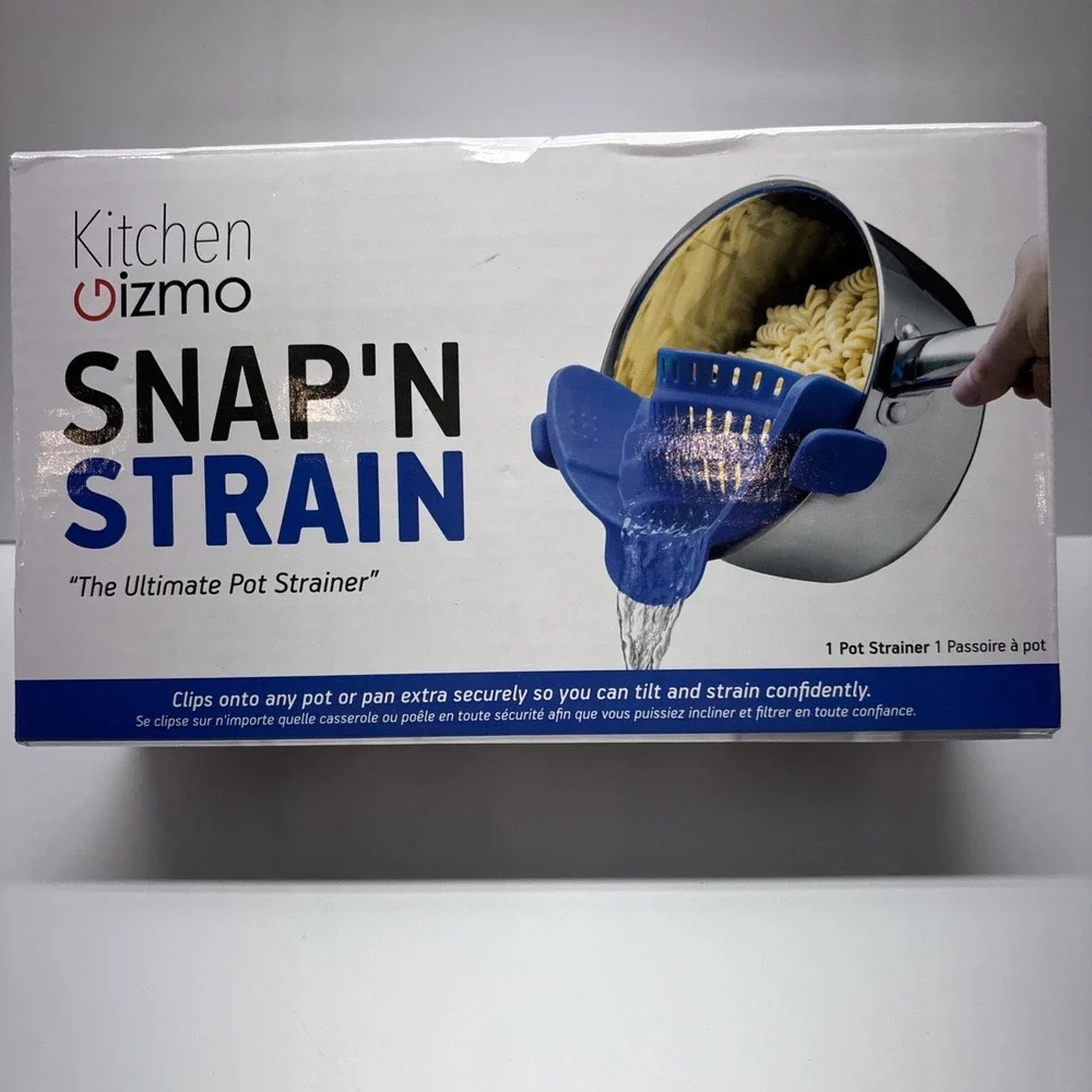 Snap N' Strain Silicone‎ Clip-On Strainer for Pots Pans and Bowls Heat resistant
